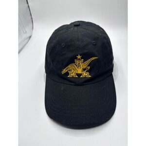 Anheuser-Busch St Louis Brewery Dad Hat Black Gold Embroidered Eagle Logo Cap